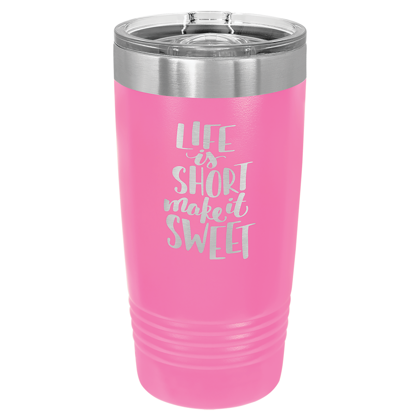 Custom 20 oz Engraved Tumbler (Pink) – Personalized Drinkware for Any Occasion