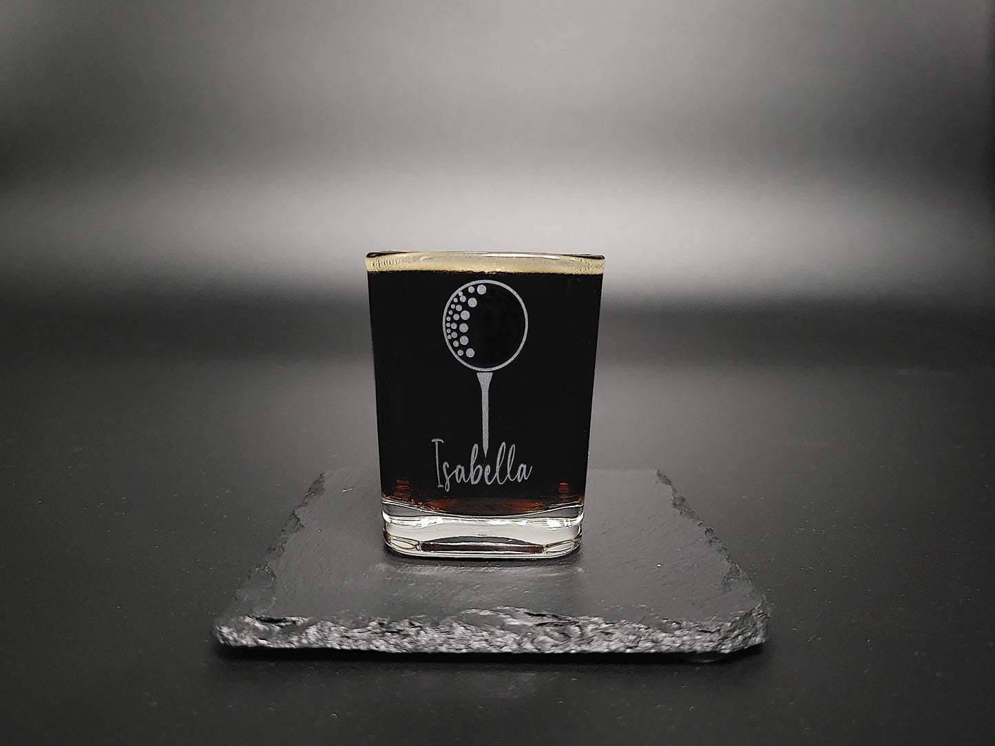 Tee'd Up Engraved Shot Glass – Personlized 2oz Barware
