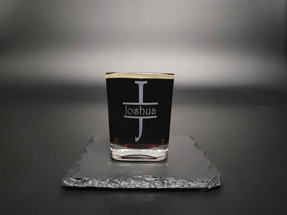 Signature Monogram Engraved Shot Glass – Personlized 2oz Barware