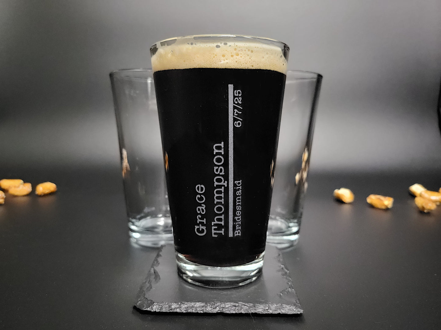 Timeless Stack Pint Glass – Personalized 16oz Barware